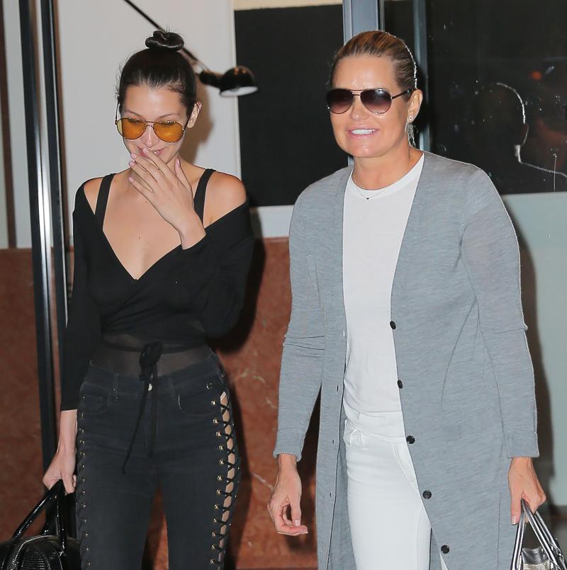 Bella Hadid and Yolanda Foster head out of Gigi apartment in New York