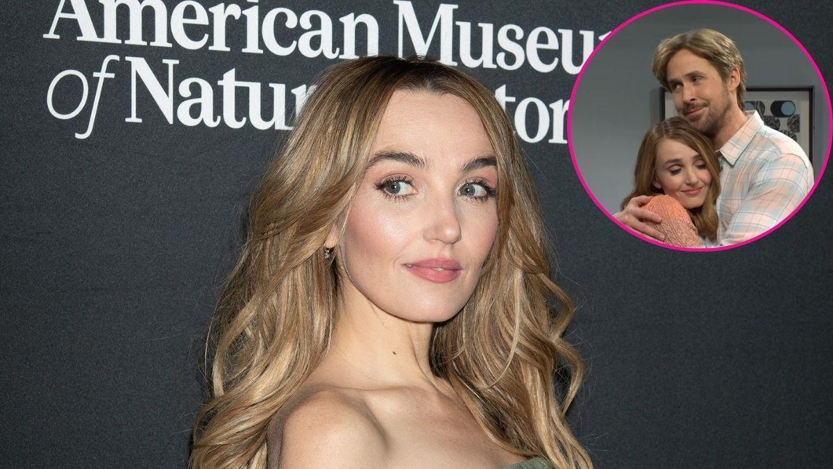 photo of Chloe Fineman; Chloe Fineman and Ryan Gosling.