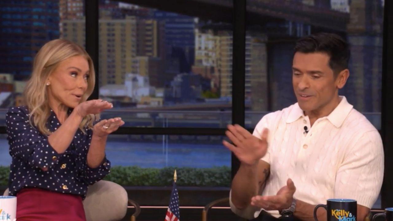 Image of Kelly Ripa confessed it is 'terrifying' to see herself in the shower.