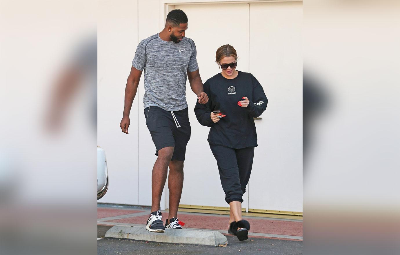 Khloe Kardashian and Tristan Thompson visit a laser center