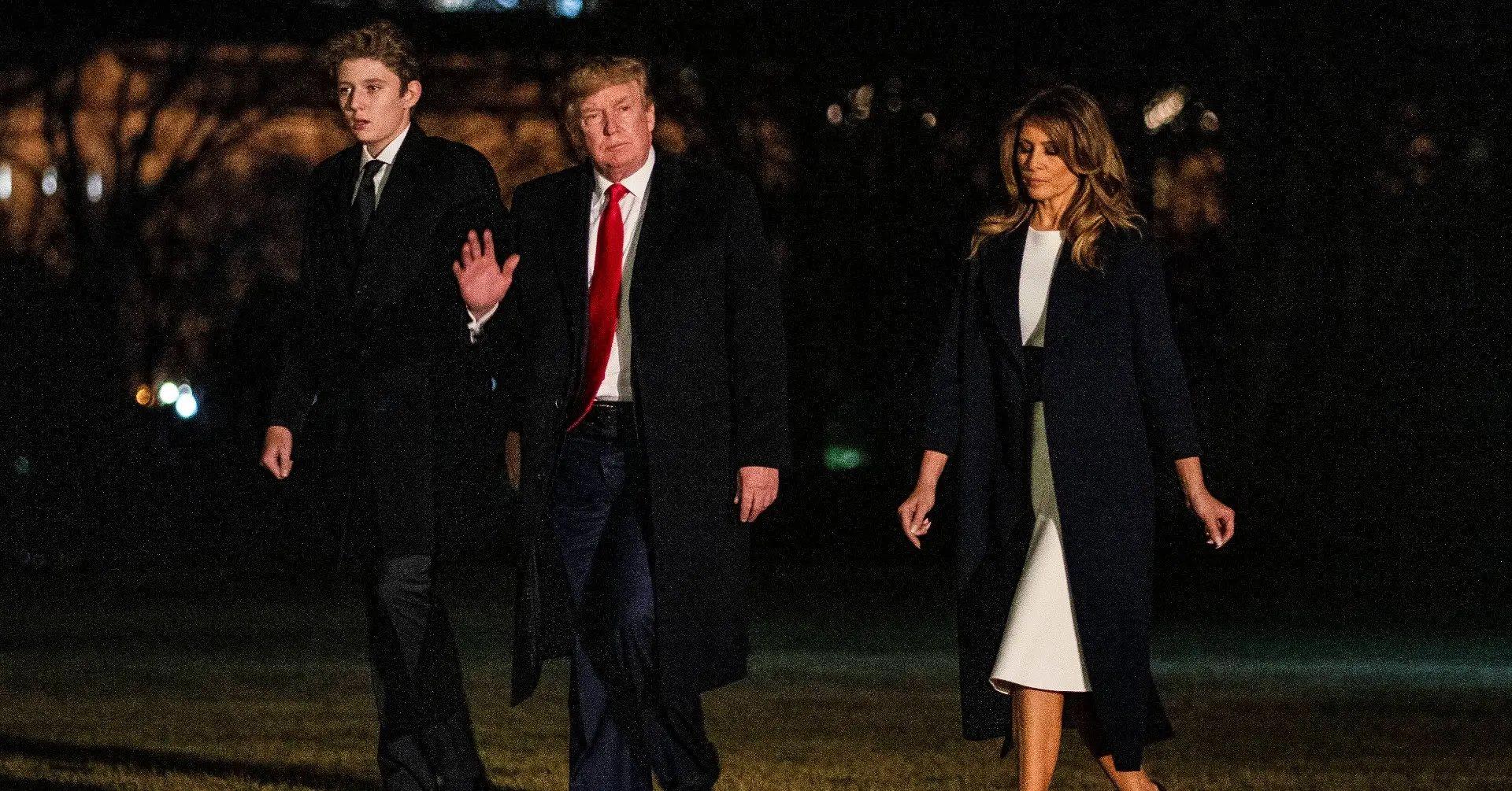 melania trump rare public dine donald barron mar a lago