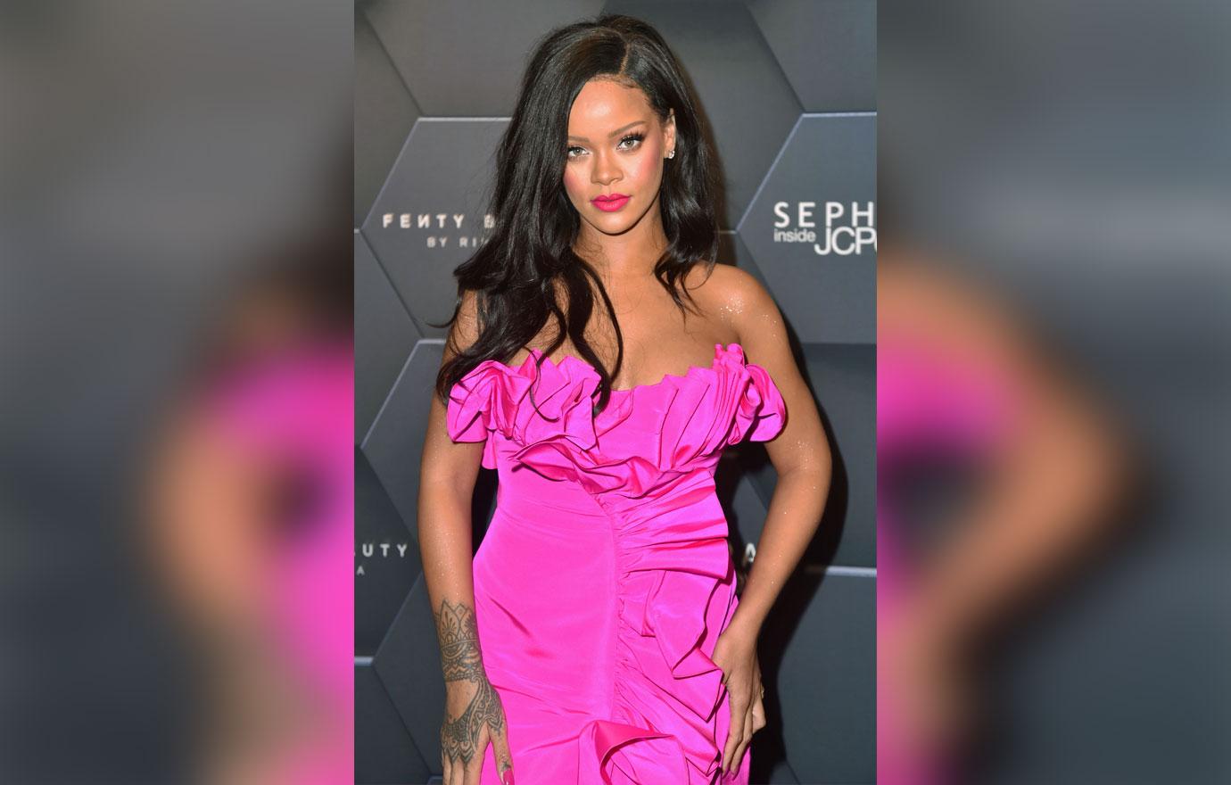 Rihanna Pink Dress Shades Jay-Z Super Bowl Halftime Performance 'Vogue'