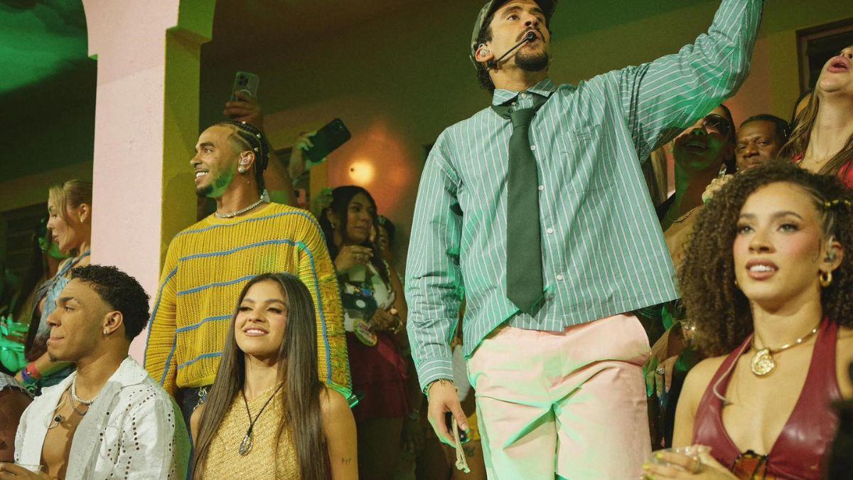 Image of Bad Bunny at the Super Bowl