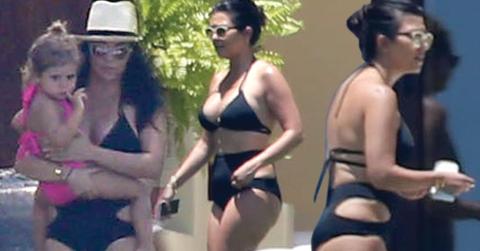 Kourtney kardashian post baby bikini body photos