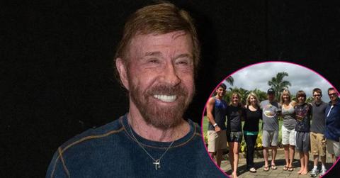 Composite photo of Chuck Norris. andhis kids
