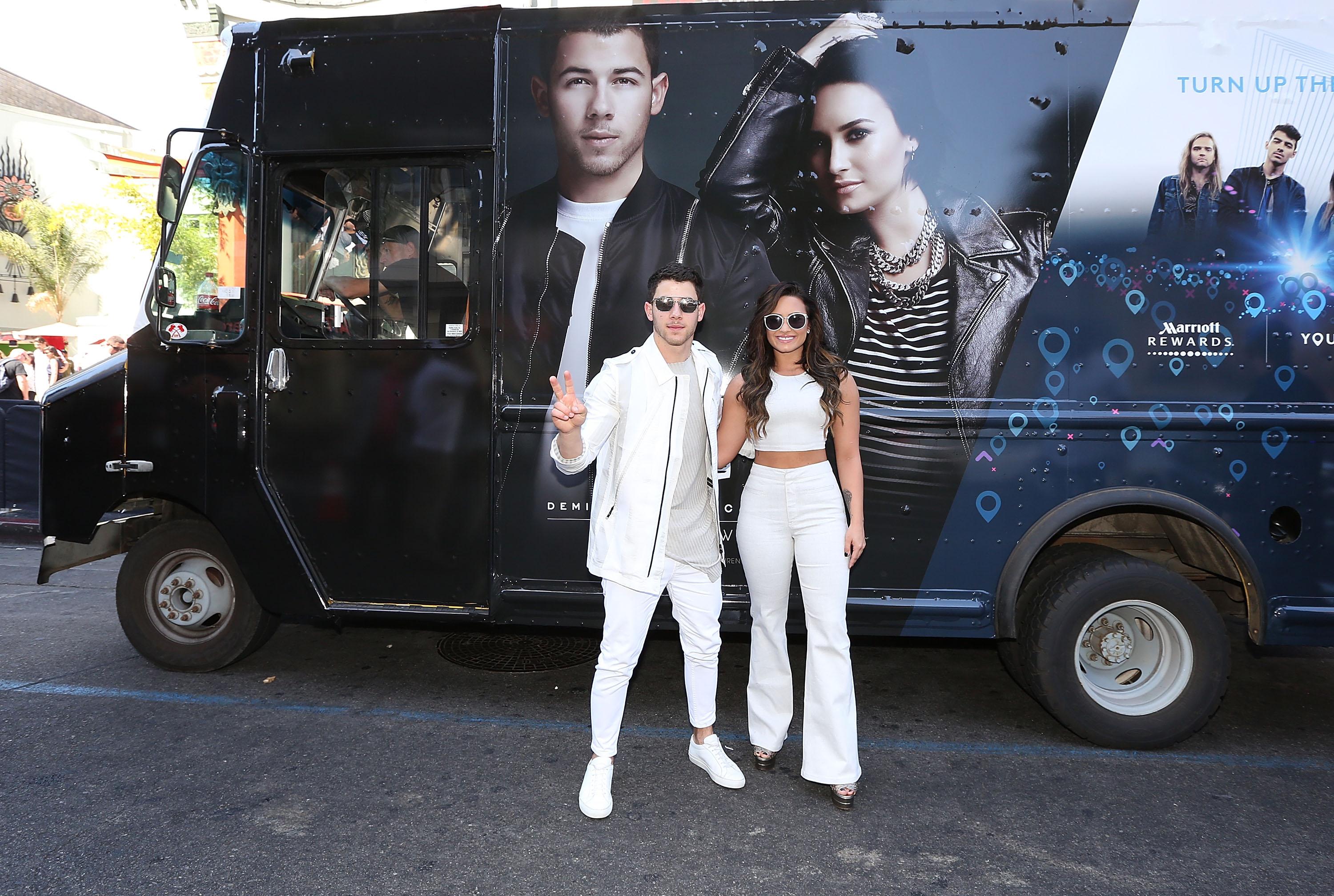 Marriott Rewards Sweet Treats Truck With Demi Lovato &amp; Nick Jonas