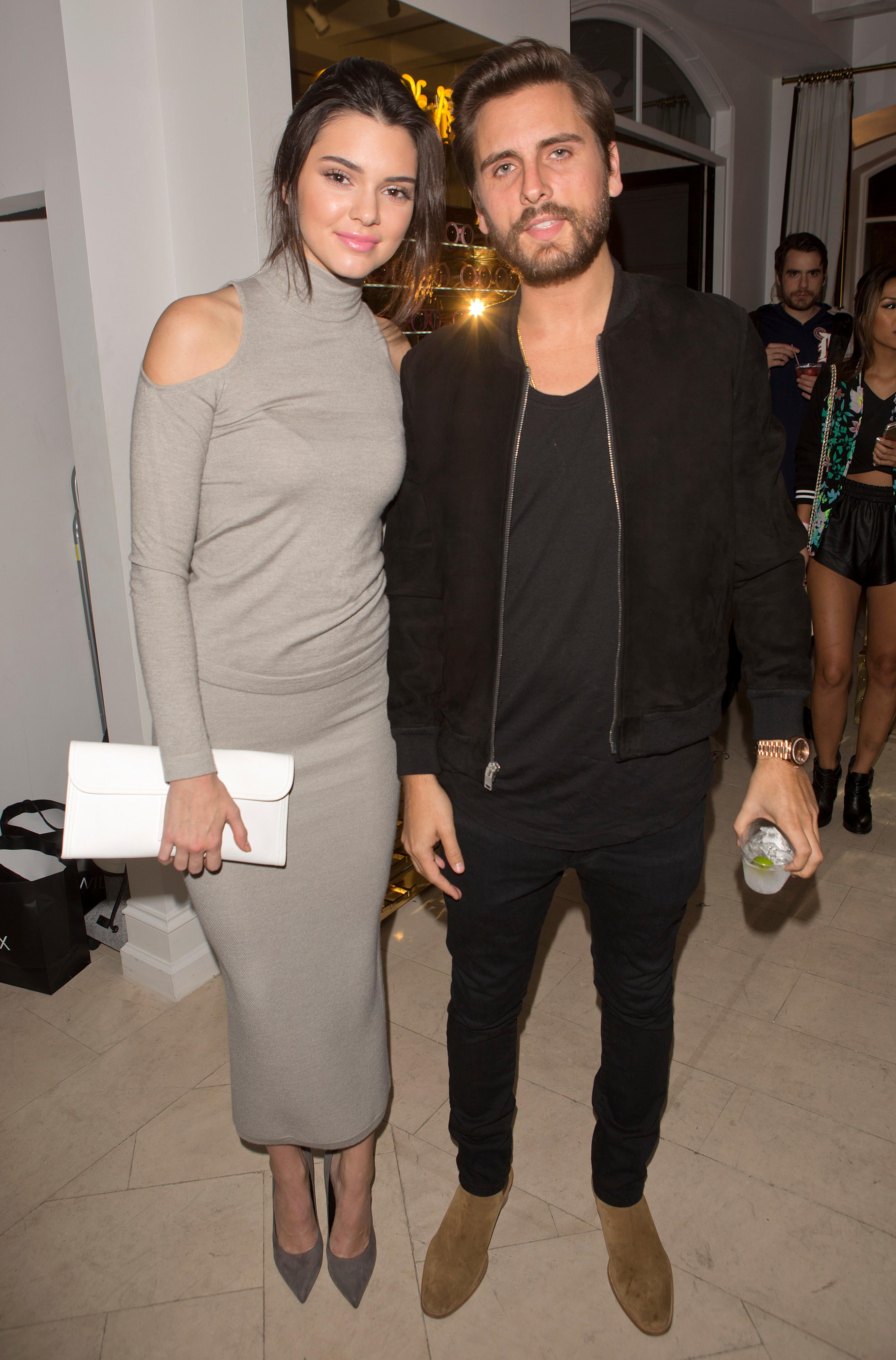 Kendal Jenner and Scott Disick were seen at the opening of &#8216;Wildfox Couture&#8217; on Sunset Blvd in West Hollywood, CA