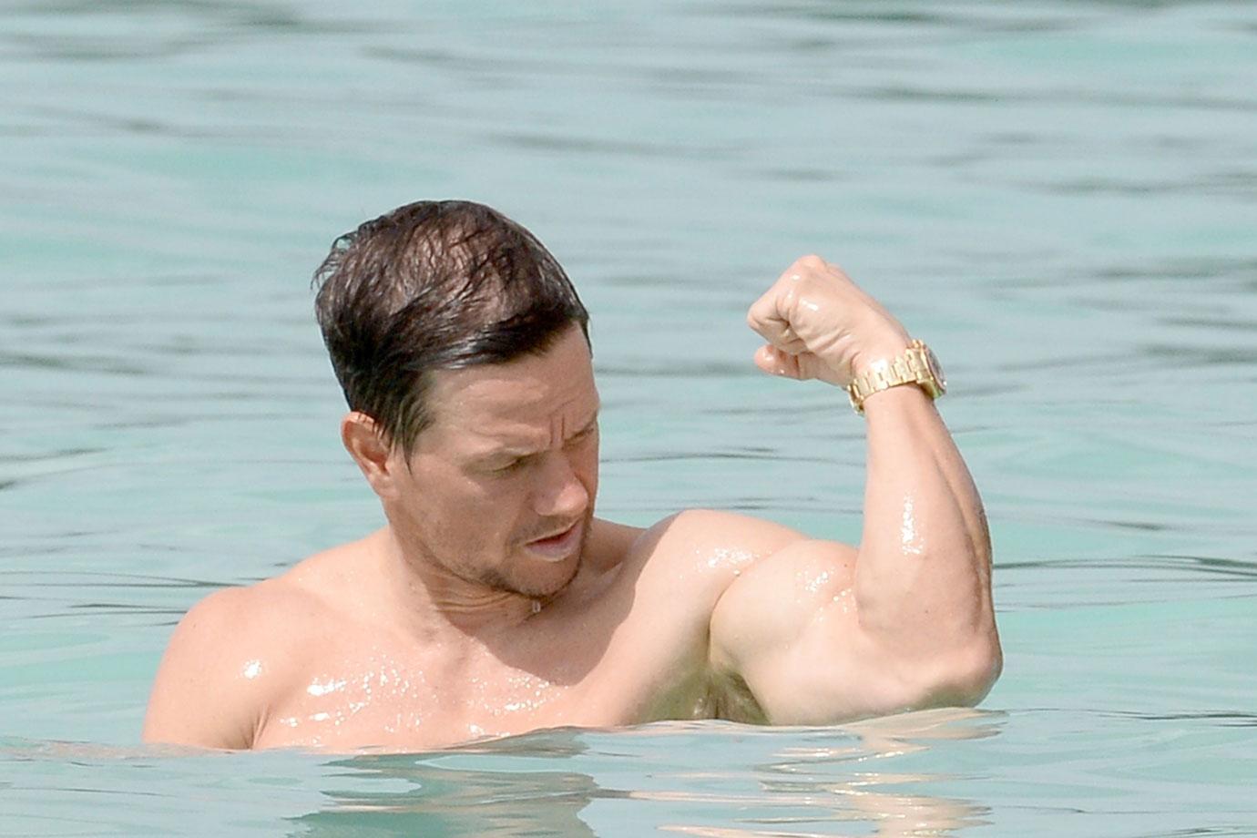 Mark Wahlberg wife Rhea Durham beach