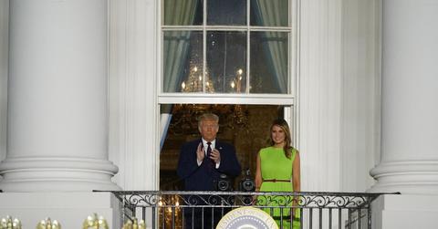 melania trump attends halloween party