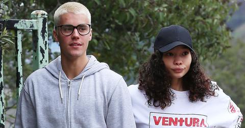 PREMIUM EXCLUSIVE: Justin Bieber takes a run in the canyon with model, Ashley Moore in Los Angeles.Justin Bieber Takes a Run up tne Canyon With Ashley Moore
