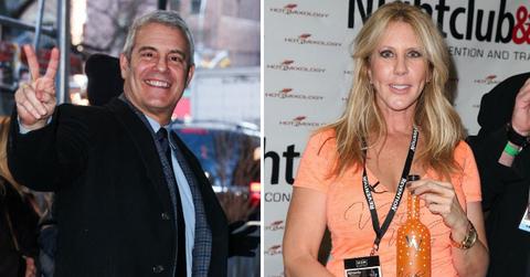 Split photo of Andy Cohen and Vicki Gunvalson
