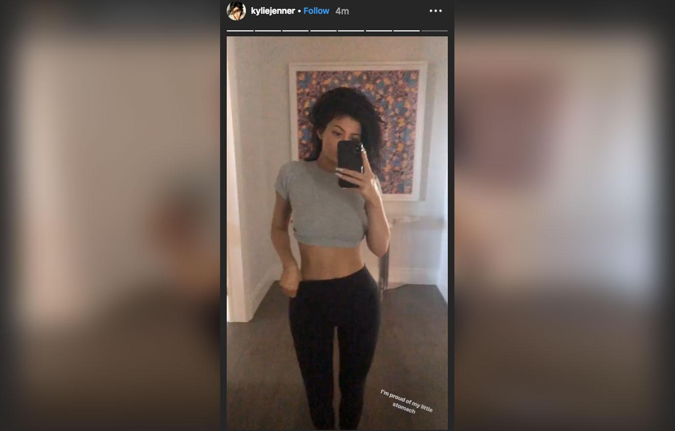 Kylie Jenner Shows Off Post-Baby Body in Leggings and Crop Top