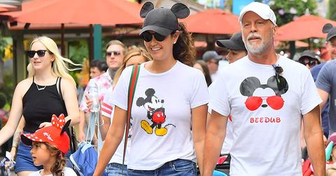 Bruce willis all 5 daughters day at disneyland main