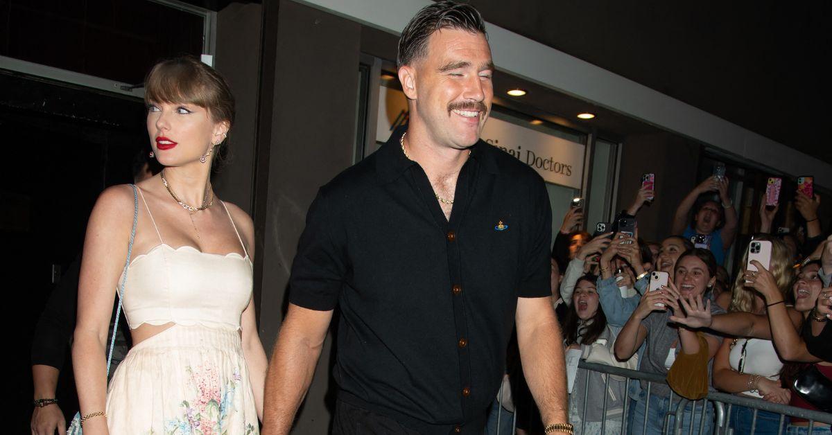Image of Travis Kelce is dating Taylor Swift.