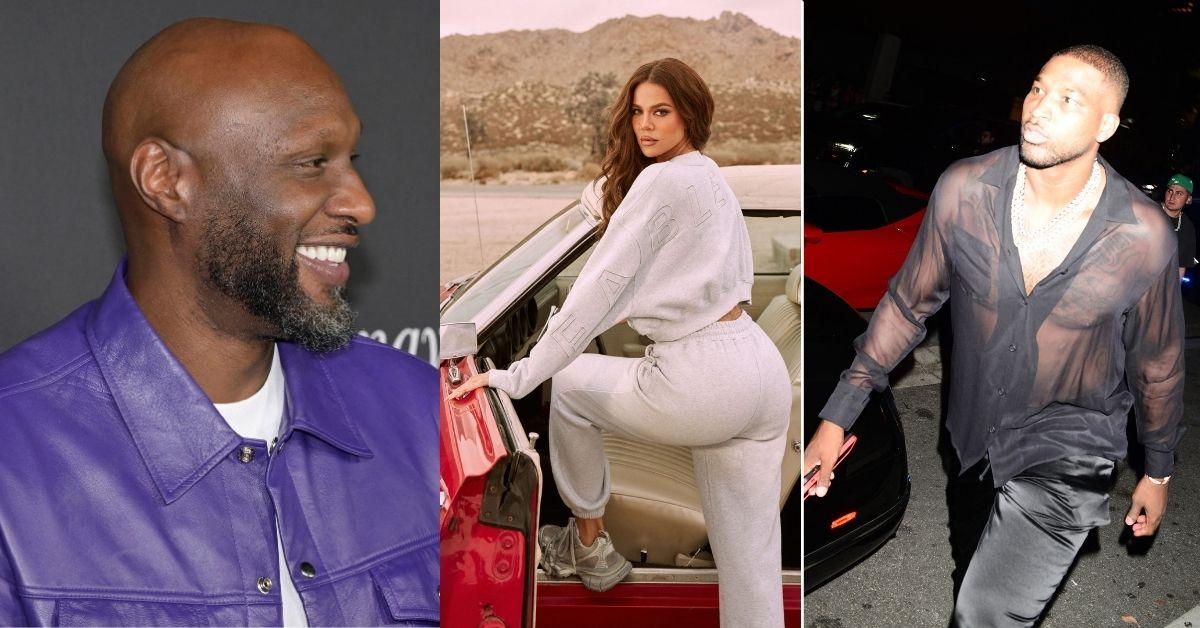 Composite photo of Lamar Odom, Khloé Kardashian and Tristan Thompson