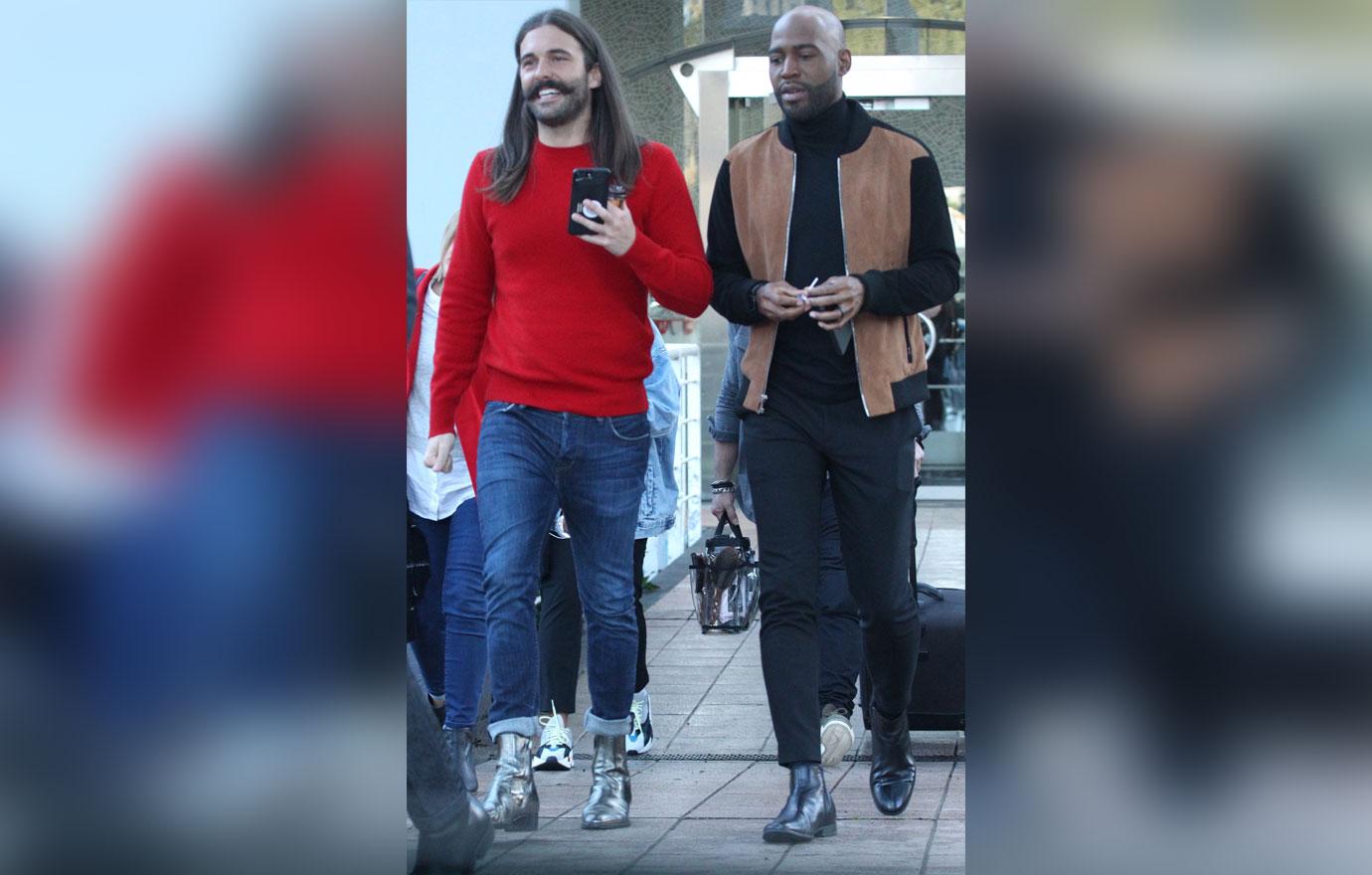 EXCLUSIVE: Queer Eye cast members leave the KIIS FM studios in Sydney