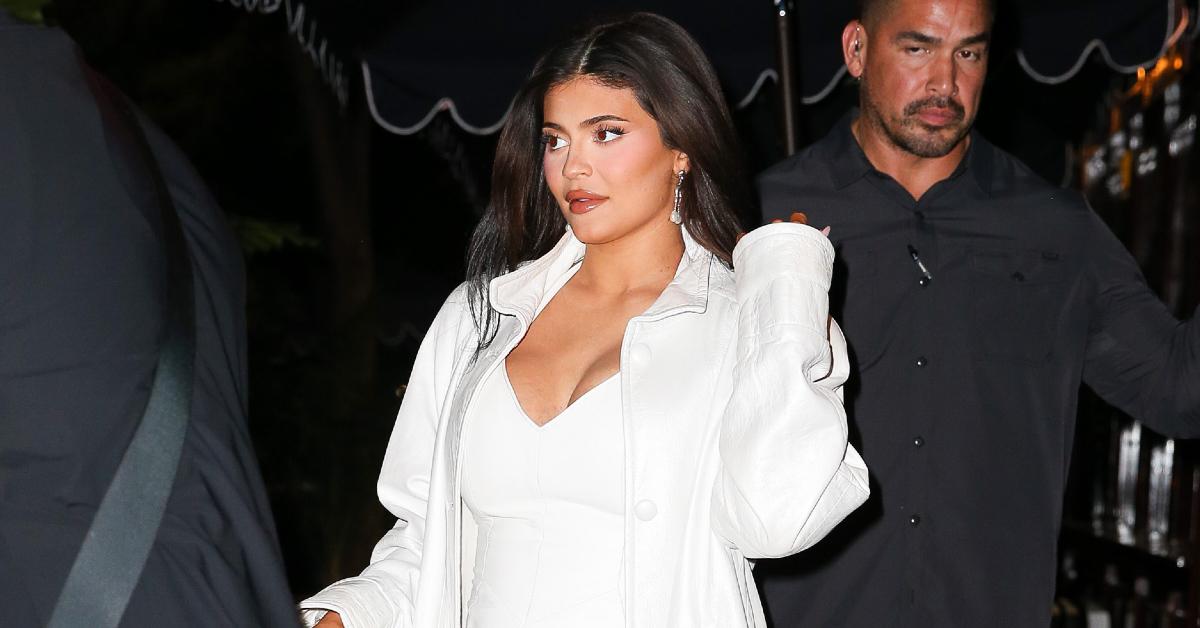 kylie jenner steps out stormi wolf birth