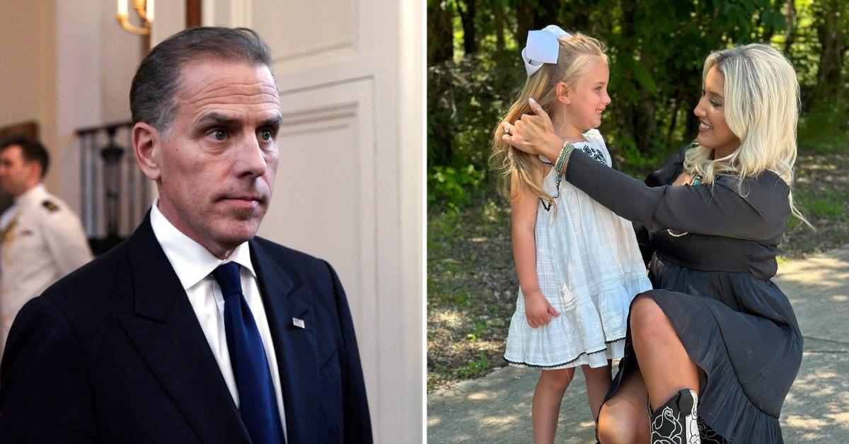 Photo of Hunter Biden and picture of Lunden Roberts with daughter Navy