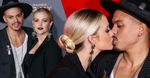 Ashlee simpson kisses cuddles evan ross