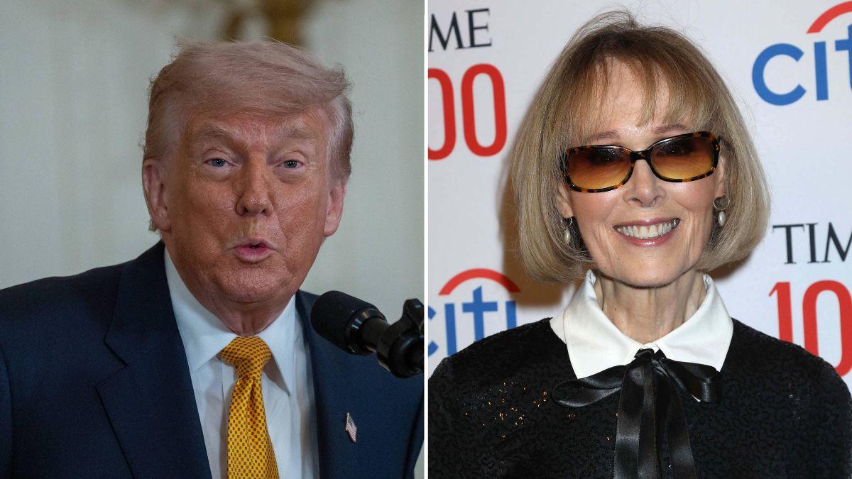 Photo of Donald Trump and E. Jean Carroll.