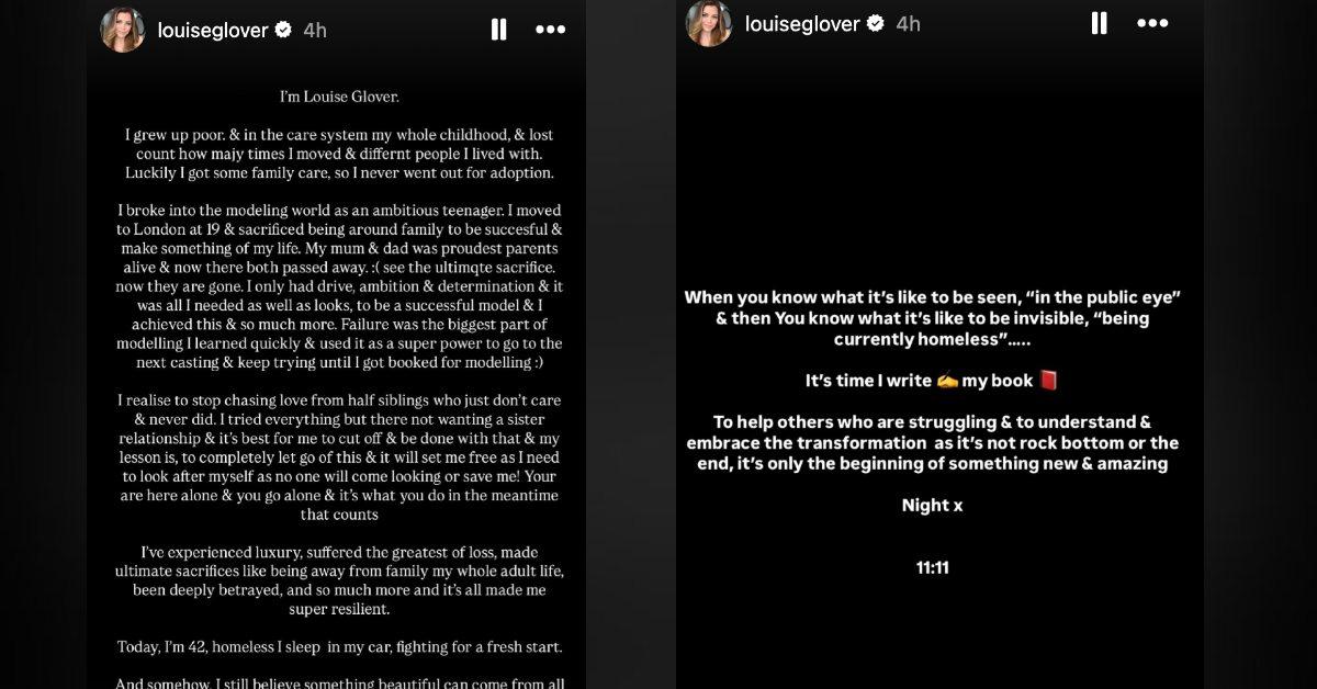 homeless ex playboy model louise glover rock bottom fights fresh start