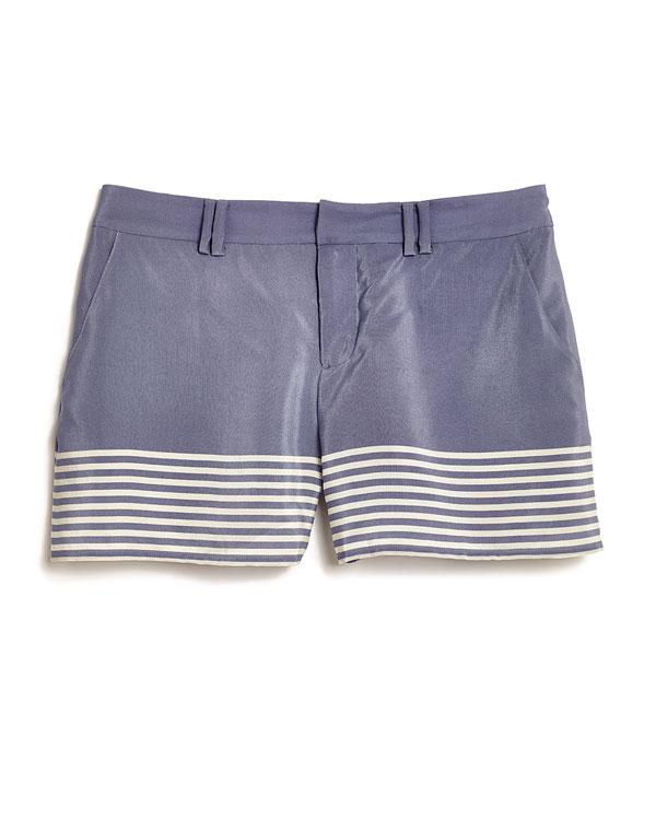 Blue striped shorts