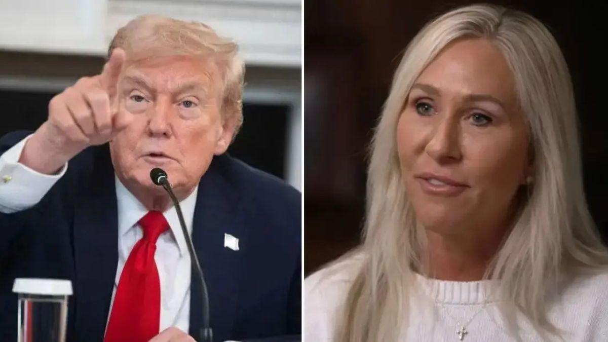 image of The president has started referring to his former ally as Marjorie 'Traitor' Brown.