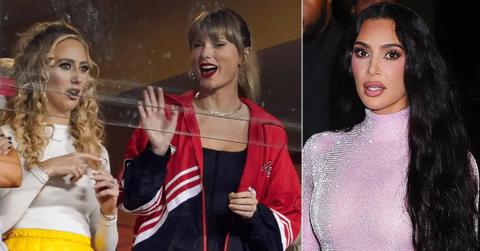 taylor swift fans bash brittany mahomes posing kim kardashians skims