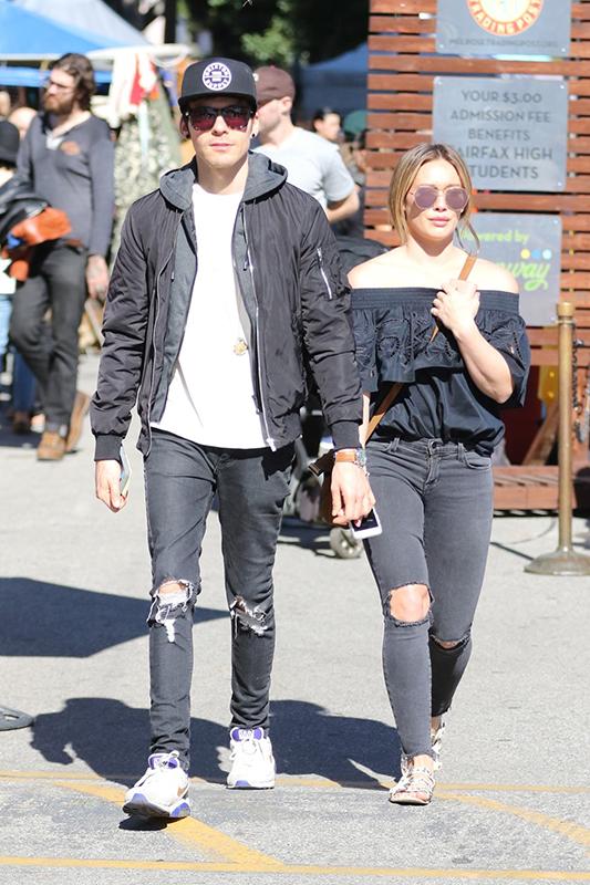 Hilary Duff can&#8217;t contain her smile while out with her new beau Matthew Koma