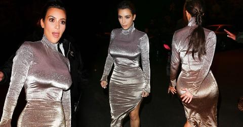 Kim Kardashian Weight Loss Tight Velvet Dress