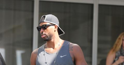 Khloe Kardashian and her reported boyfriend Tristan Thompson in Miami, FL.