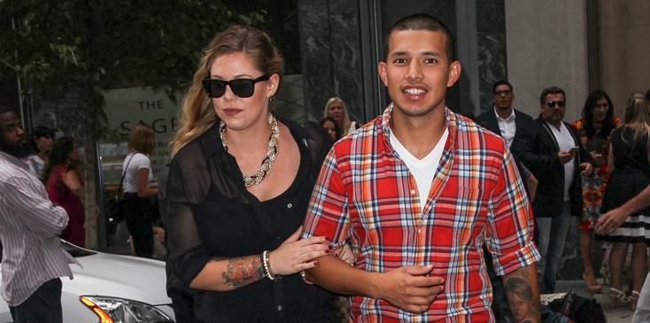 Kailyn Lowry and Javi Marroquin leaving fashion show in Soho