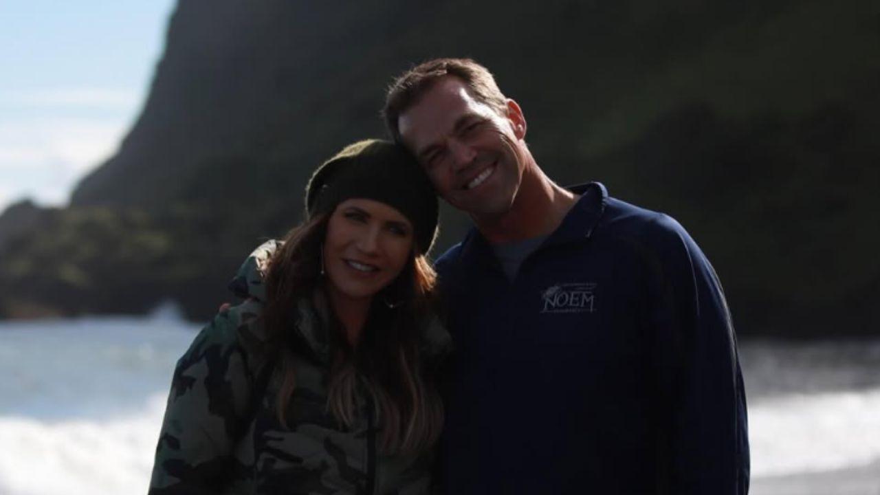 Image of Kristi Noem’s team said she was devastated by reports about Bryon Noem’s alleged online activity.