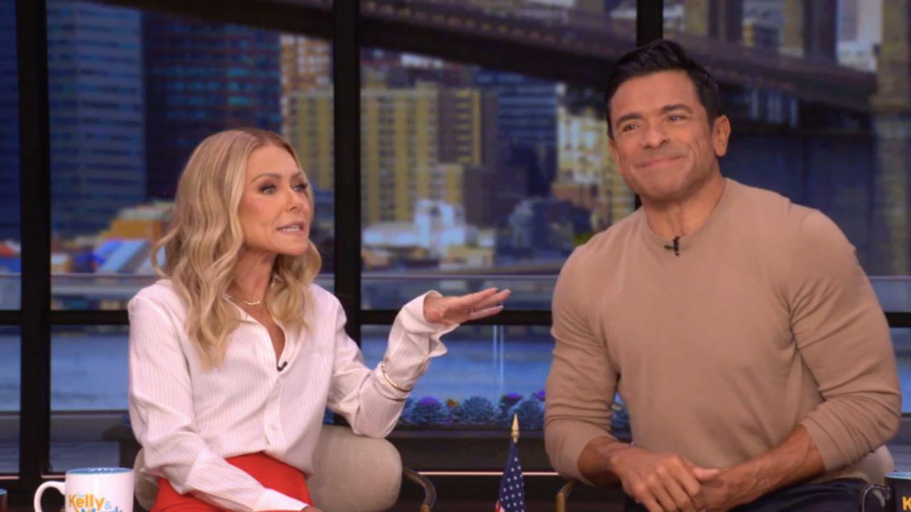 Image of Kelly Ripa told Mark Consuelos he is never allowed to dress her again.