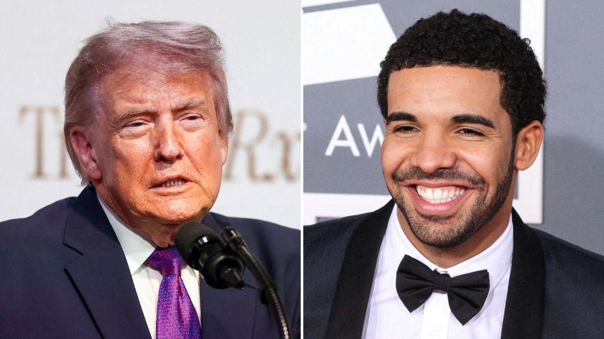 Photo of Donald Trump and Drake.
