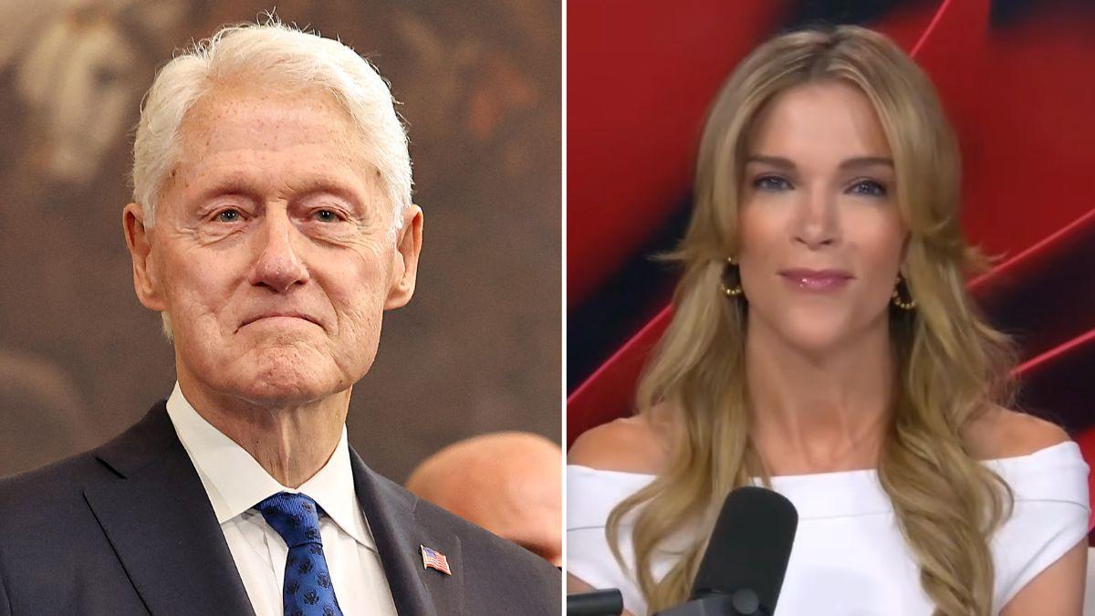 Split photo of Bill Clinton and Megyn Kelly.