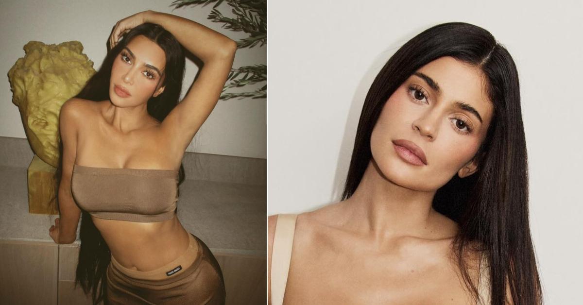 Photo of Kim Kardashian; picture of Kylie Jenner.