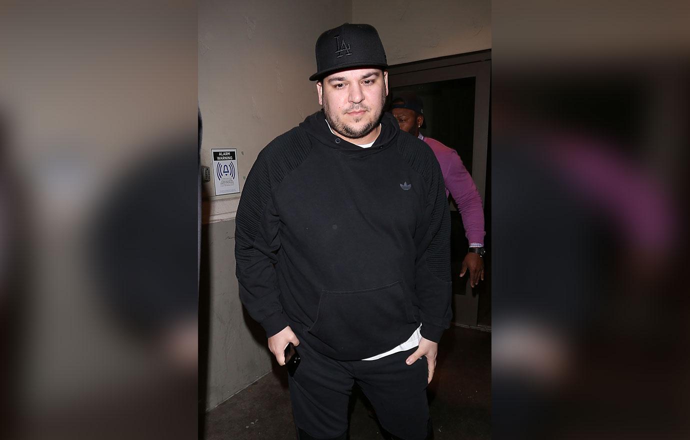 Rob Kardashian leaves a family movie night at Cinepolis