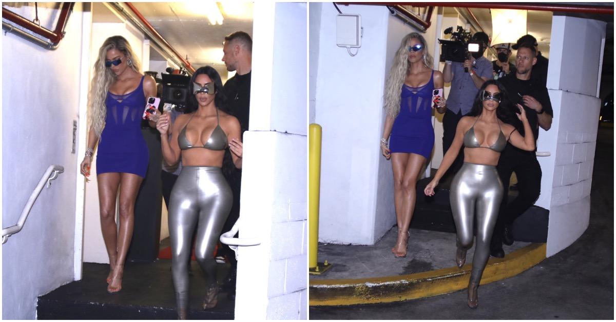 Kim Kardashian Photos on X: Kim and Khloé at the SKIMS pop up shop in Miami  last night.  / X