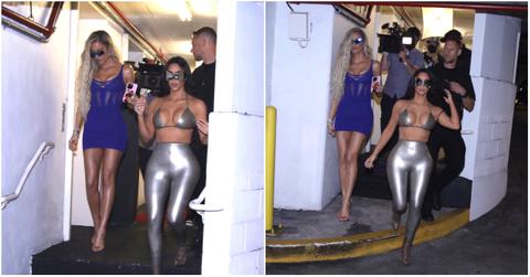 Khloé Kardashian & Kim Kardashian Stun On Miami Girls Night