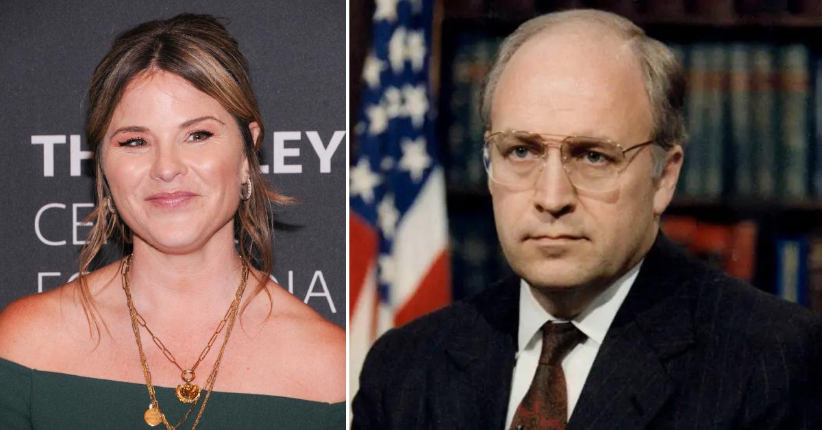 Split photo of Jenna Bush Hager and Dick Cheney.