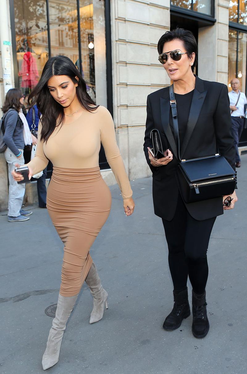 Kim Kardashian seen shopping with her mother Kris in various baby shops in Paris