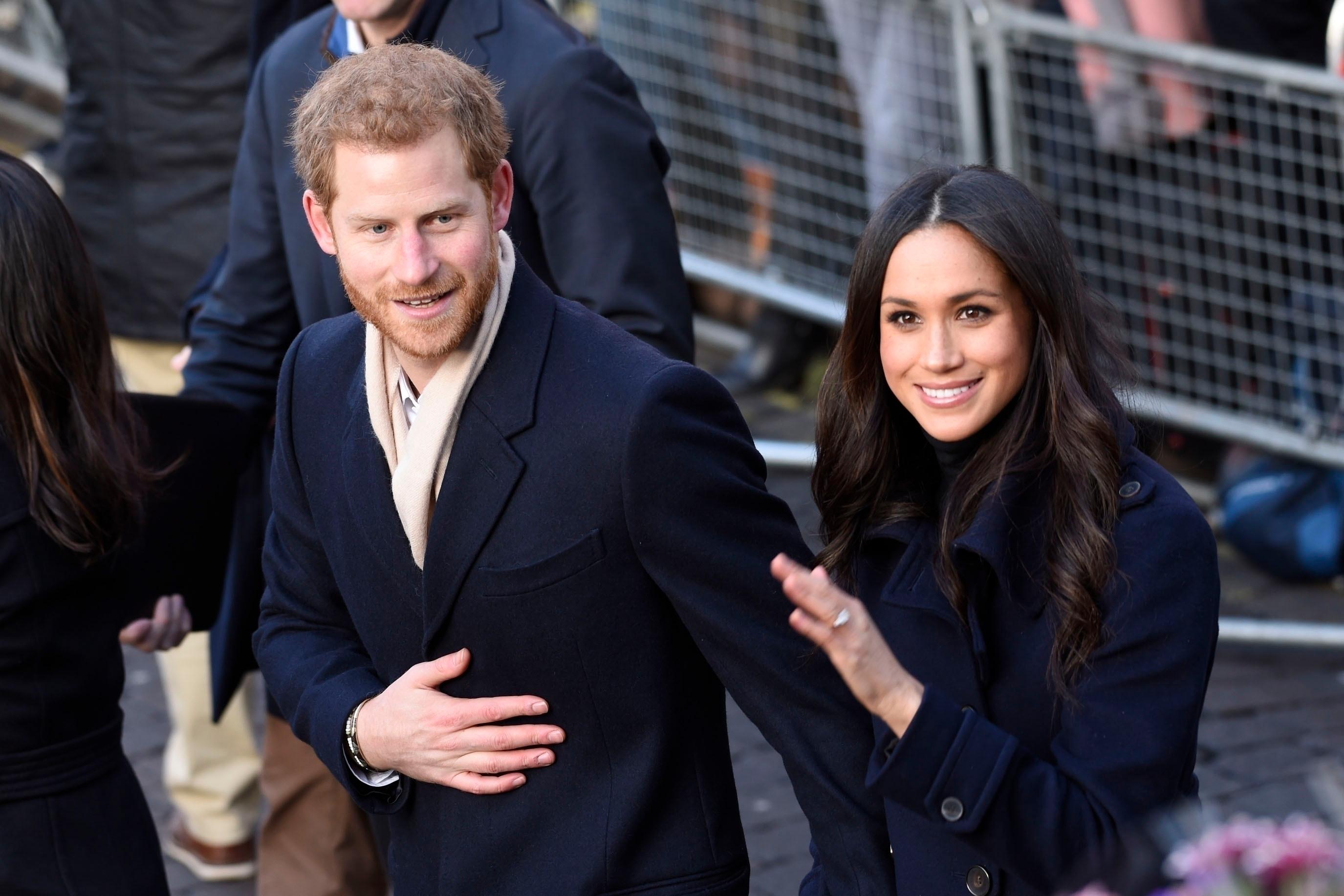 Newly Engaged Prince Harry and Meghan Markle visit Nottingham