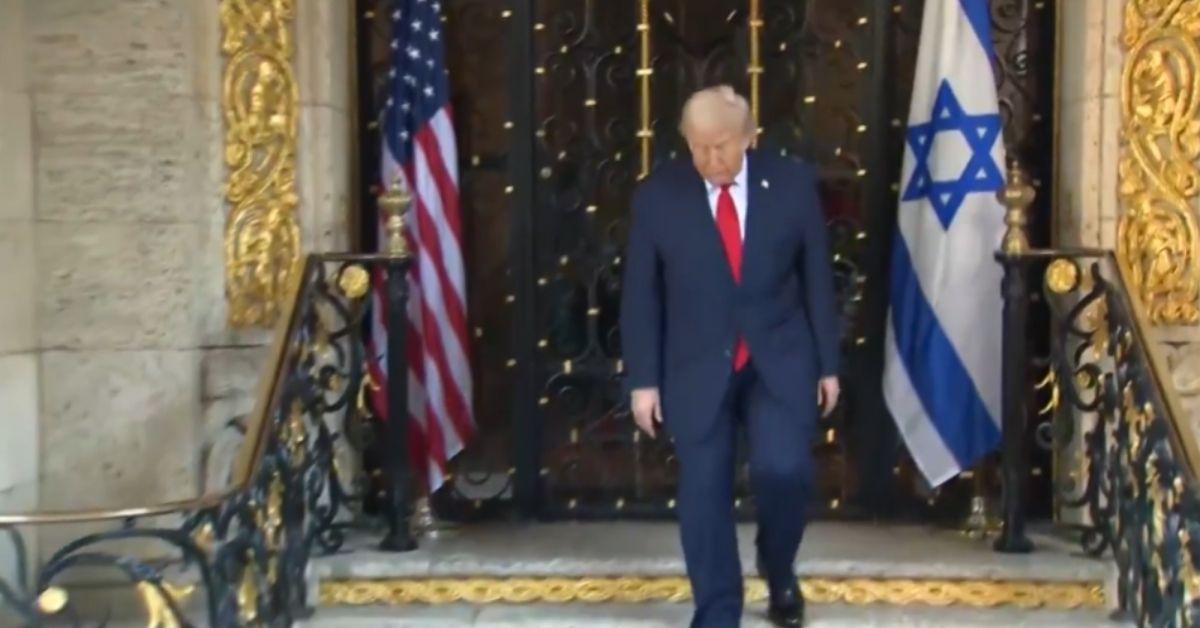 image of Donald Trump appeared cautious while at Mar-a-Lago.