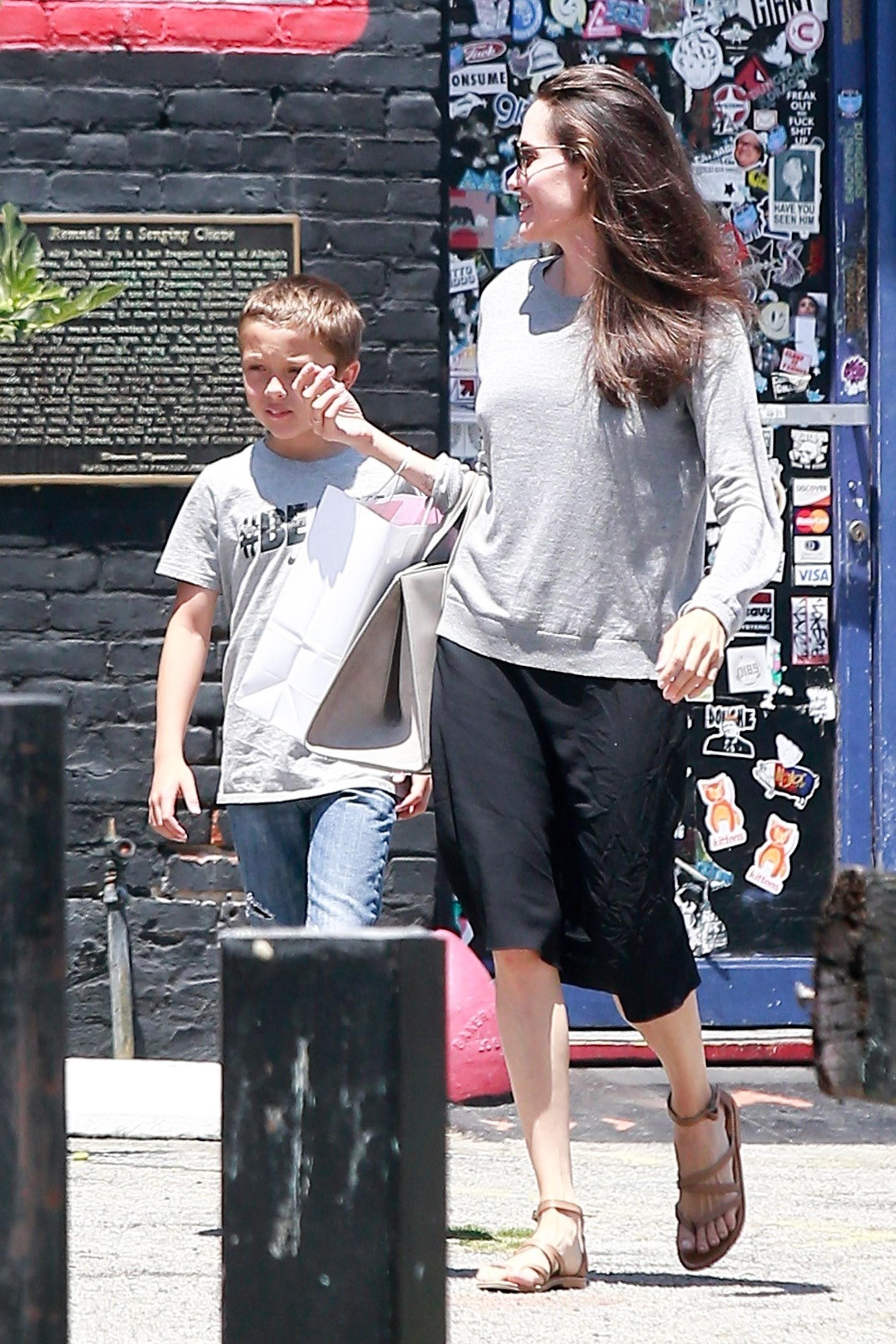 *EXCLUSIVE* Angelina Jolie and Knox Leon Jolie Pitt shop for new toys in L.A.