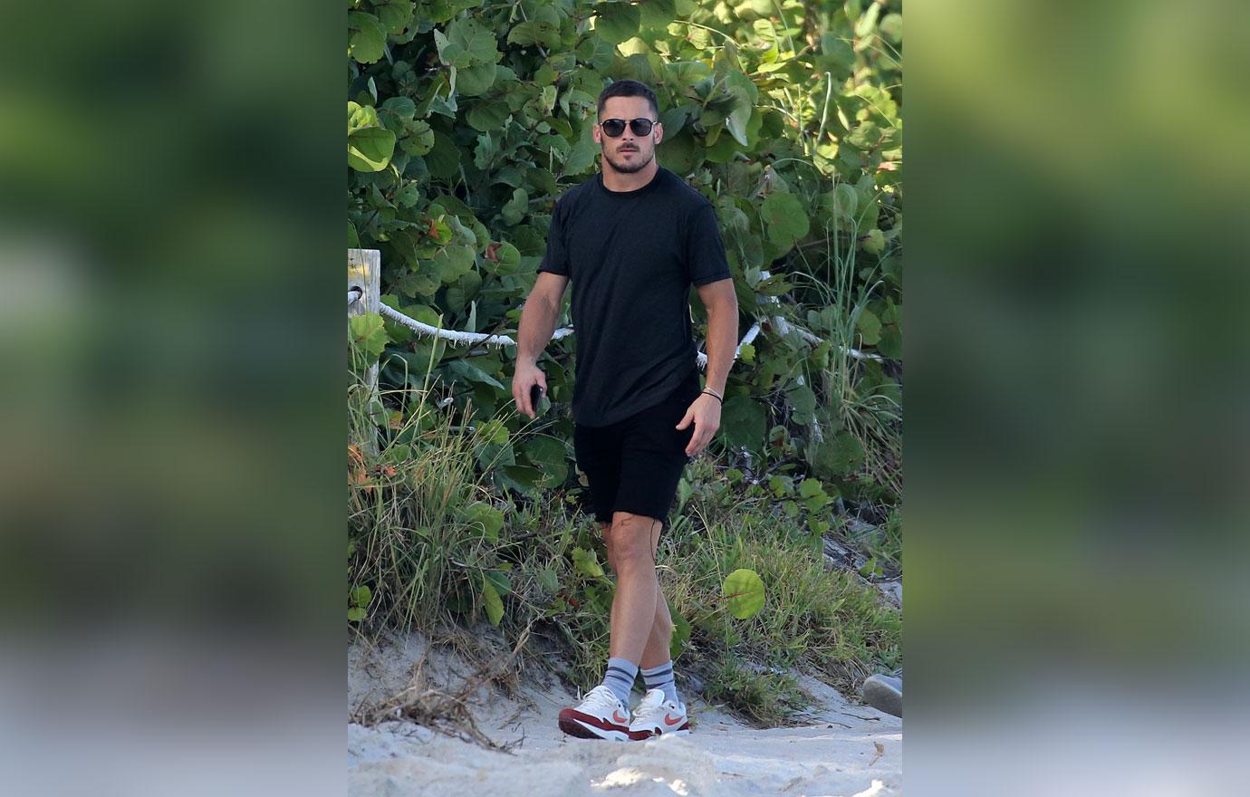 EXCLUSIVE: Dumped Danny Amendola returns to the beach where he was seen flirting with a girl while now ex girlfriend Olivia Culpo was out of town &#8211; minus a watch!