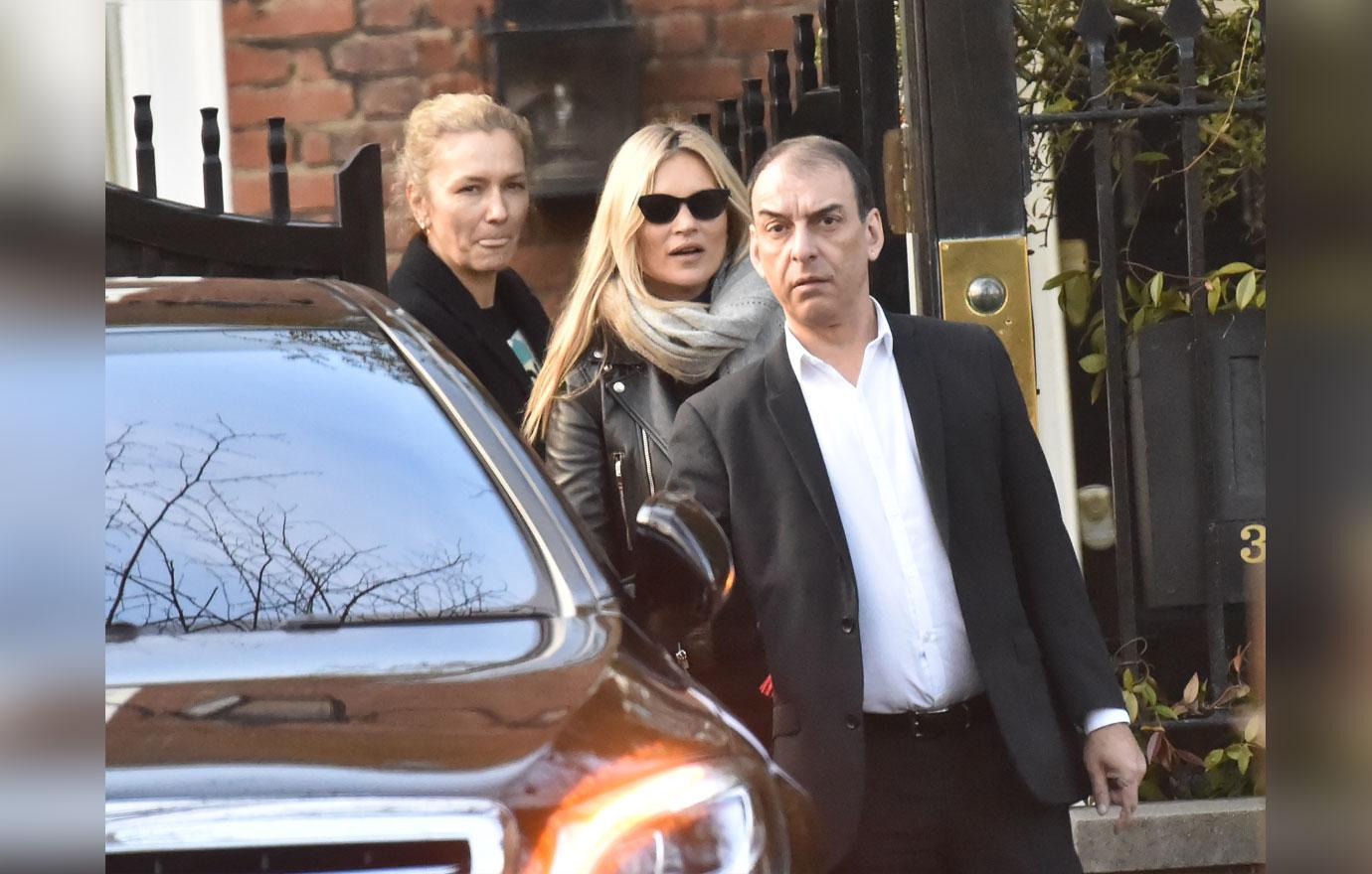 EXCLUSIVE: Kate Moss is all smiles as she is seen leaving her Hampstead home in London to go out with a friend.