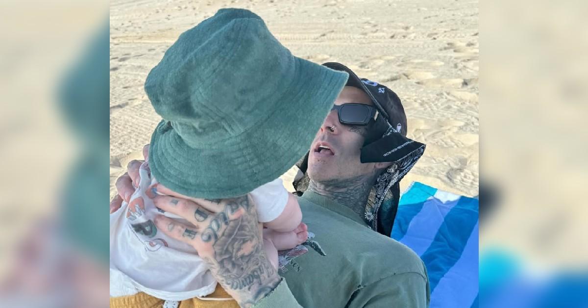 travis barker gushes kourtney kardashian son rocky