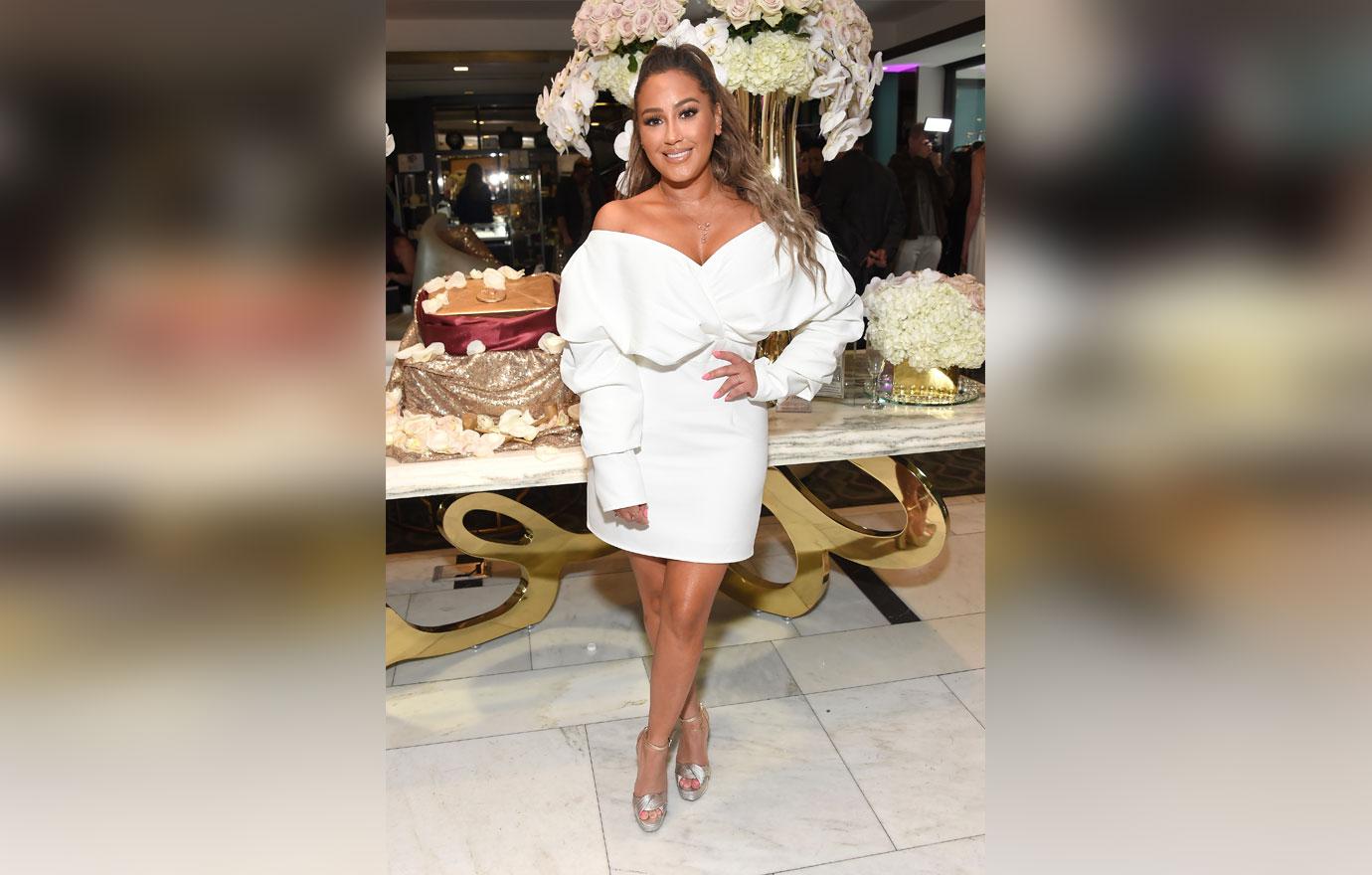 Adrienne Bailon White Dress Weight Loss Baby