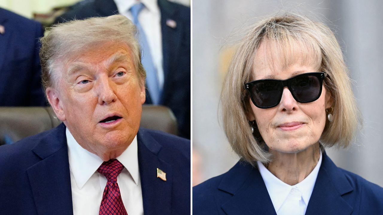 Photo of Donald Trump and E. Jean Carroll.